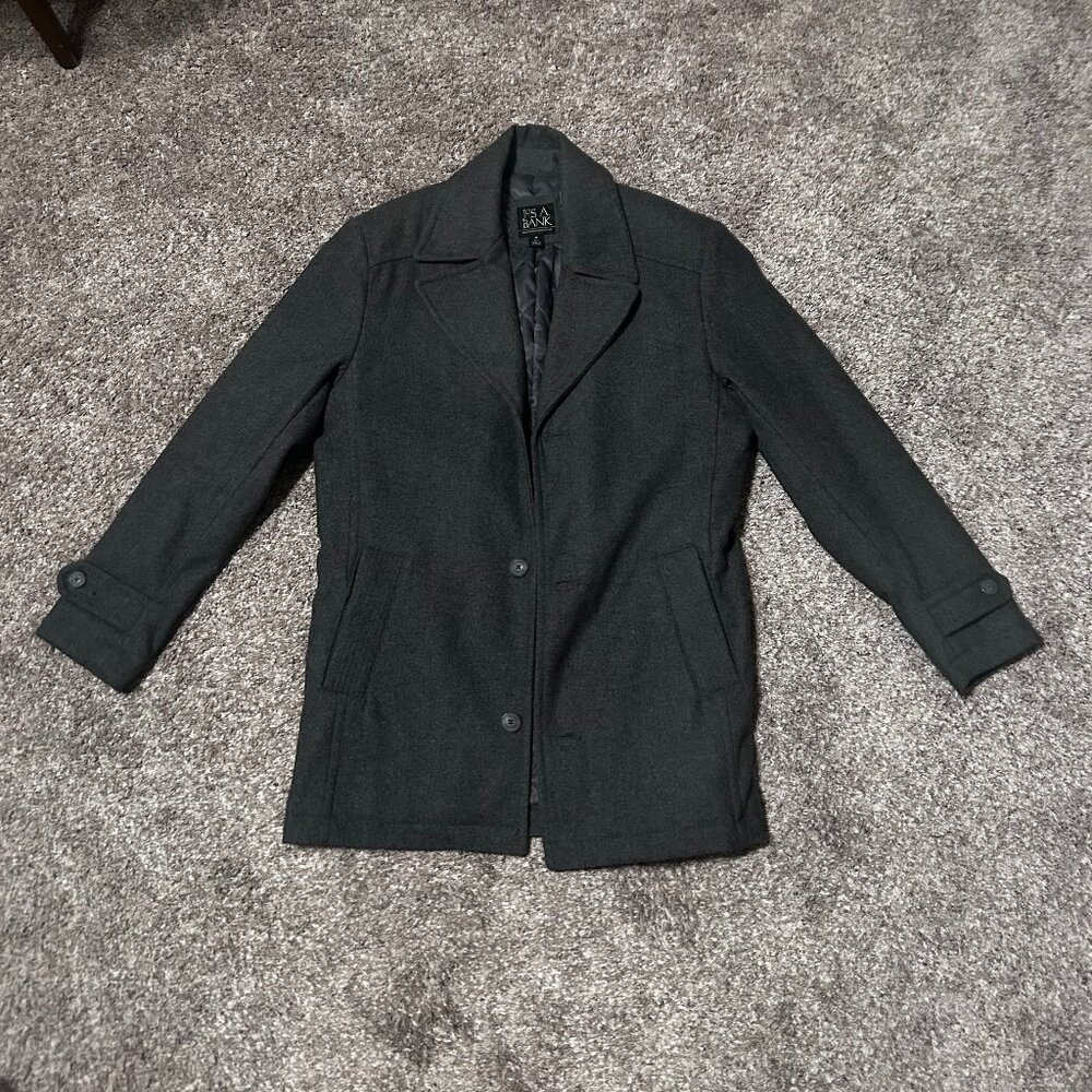 Jos A Bank Traditional Fit Wool Overcoat
